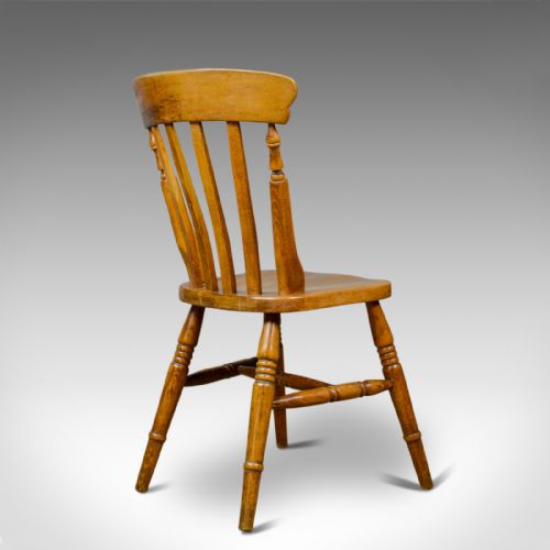 fig 3. Set of Four, Antique, Dining Chairs, Lath Back, Windsor, Station Early C20th