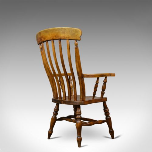 fig 3. Antique Elbow Chair, English, Country Kitchen, Windsor Armchair, Early C20th
