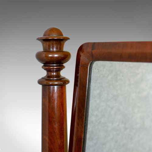 fig 3. Large Antique Vanity Mirror, English, Regency, Toilet, Swing, Platform, c.1830