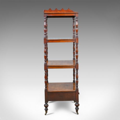 fig 3. Antique Whatnot, English, Mahogany, Four Tier, Regency, Display Stand, c.1820
