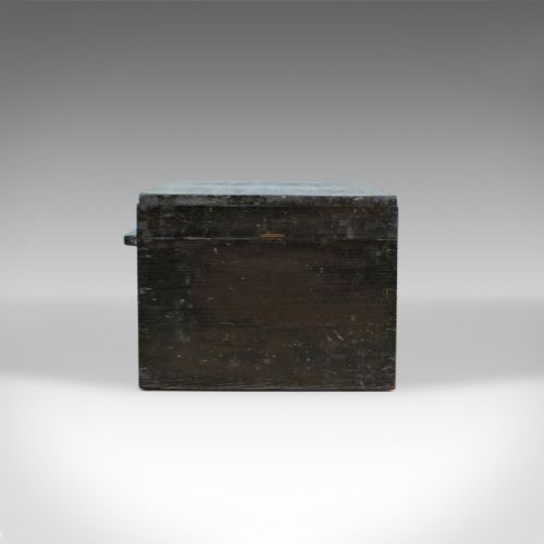 fig 2. Antique Shipwright's Chest, Pine Tool Box Trunk, W.G. Pollard Early 20th Century