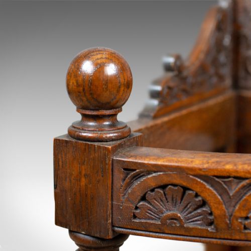 fig 4. Antique Corner Stick Stand, Edwardian, Umbrella, Oak, Early C20th, Circa 1910