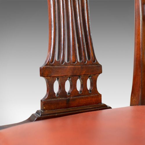 fig 7. Antique Set of Six Dining Chairs, Hoop Back, Manner of Hepplewhite, Circa 1930