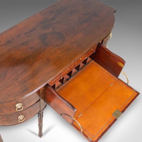 fig 5. Antique Secretaire, Bow-Fronted Sideboard, Georgian, Mahogany, Circa 1790
