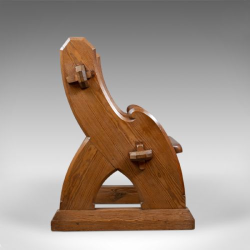 fig 2. Antique Glastonbury Chair, Tudor Revival, Ecclesiastical, Gothic, Circa 1850