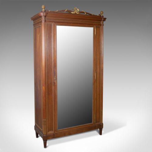 Tall Antique Wardrobe, French, Louis Xvi Taste, Constantin Potheau Circa 1910