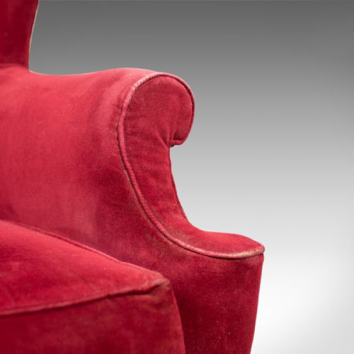 fig 3. Antique, Wing Back Armchair, English, Late Victorian, Chair, Circa 1900