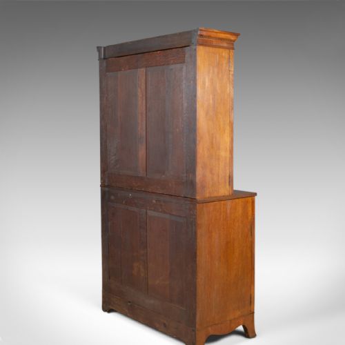 fig 3. Antique Estate Cabinet, English, Victorian, Oak, Press Cupboard, Circa 1890