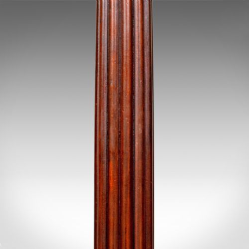 fig 4. Antique Standard Lamp, English, Edwardian, William IV Bedpost Light, c.1910