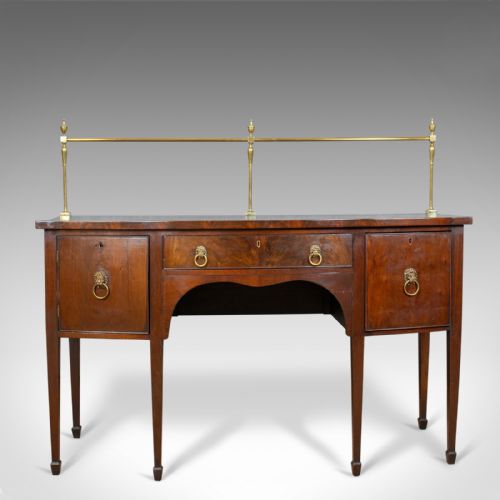 fig 1. Antique Sideboard, English, Regency, Server, Mahogany, 19th Century, Circa 1830