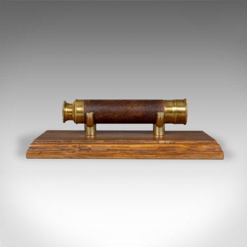 fig 2. Antique Pocket Telescope, Three Draw, Refractor, English, Victorian, Circa 1895