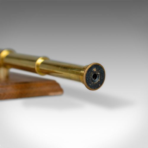 fig 4. Antique Pocket Telescope, Three Draw, Refractor, English, Victorian, Circa 1895