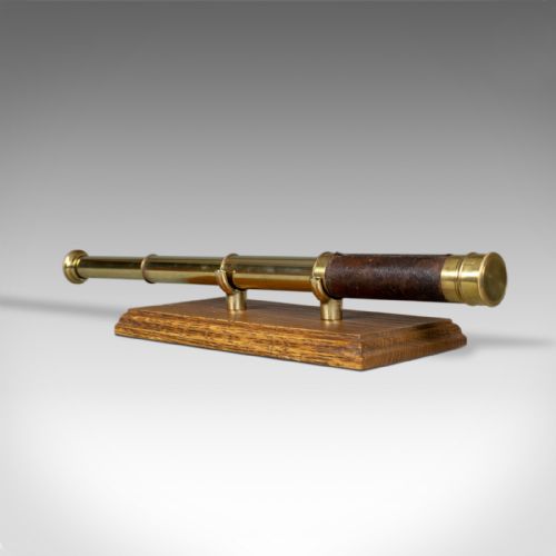 Antique Pocket Telescope, Three Draw, Refractor, English, Victorian, Circa 1890