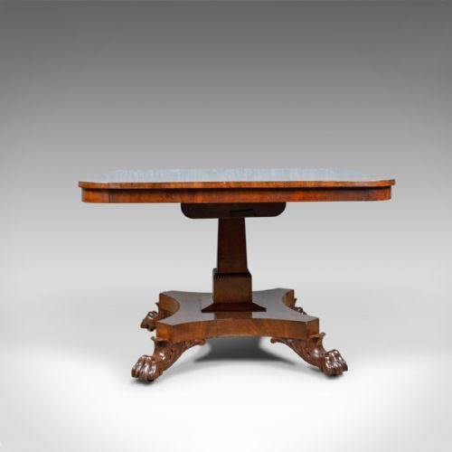 fig 3. Antique Breakfast Table, English, Regency, Flame Mahogany, Tilt-Top, Circa 1830