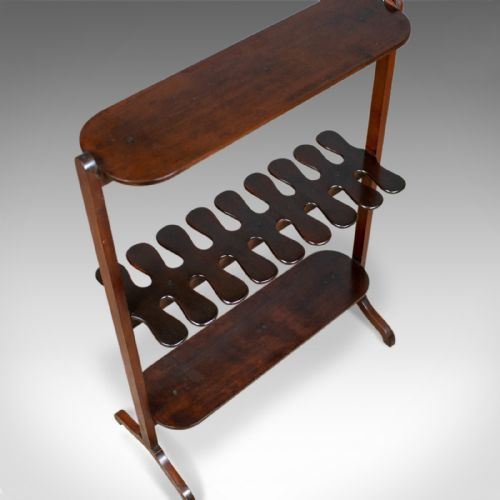fig 3. Antique Boot Rack, English, Edwardian, Riding, Crop, Stand, Mahogany, Circa 1910