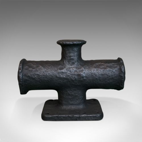 Antique Ships Mooring Bitt, Maritime Bollard, Iron, Capstan, Victorian, C.1900