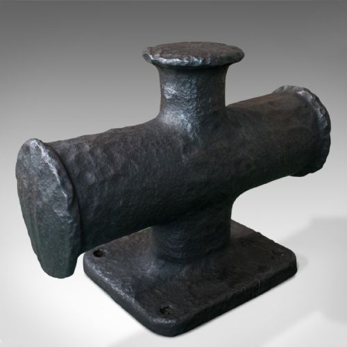 fig 3. Antique Ships Mooring Bitt, Maritime Bollard, Iron, Capstan, Victorian, c.1900