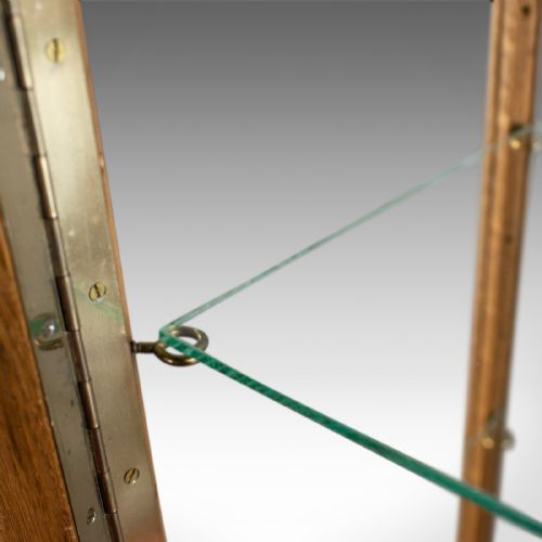 fig 4. Antique Display Cabinet, Glass Shelves, English, Late 19th Century, Oak, C.1900