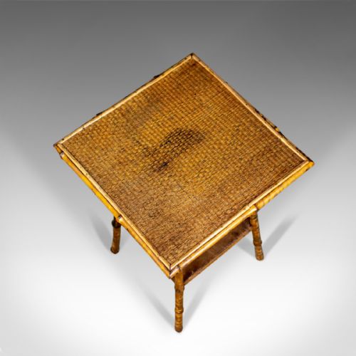 fig 1. Antique Bamboo Table, Oriental Victorian, Lamp, Side, Occasional, Circa 1890