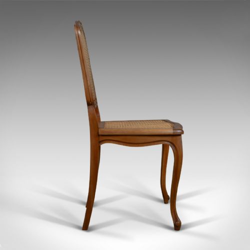 fig 2. Set of Six, Antique Dining Chairs, French, Beech, Louis XV Revival, Circa 1930