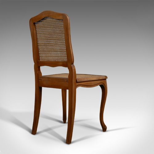 fig 3. Set of Six, Antique Dining Chairs, French, Beech, Louis XV Revival, Circa 1930