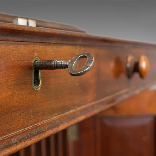 fig 4. Antique Architects Desk, Adjustable, Georgian, Mahogany, Draughtsman Circa 1810