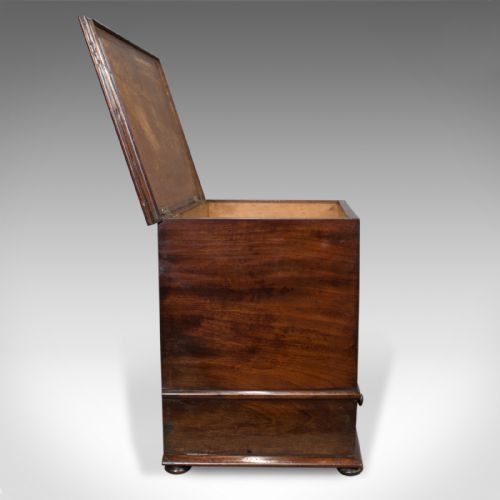 fig 2. Antique Officers Chest, Victorian, Storage Box, English, Flame Mahogany, C.1850