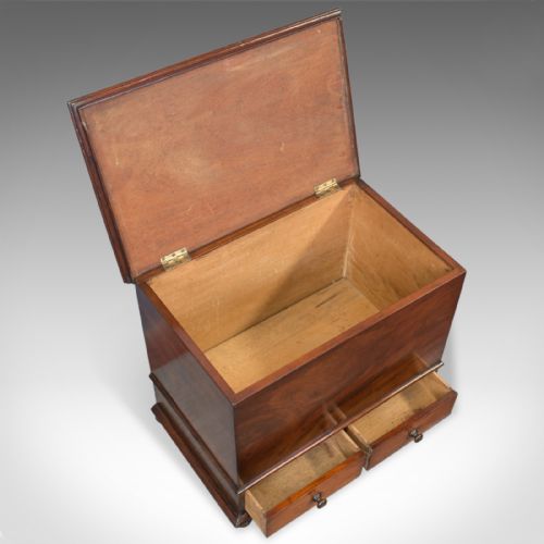 fig 4. Antique Officers Chest, Victorian, Storage Box, English, Flame Mahogany, C.1850