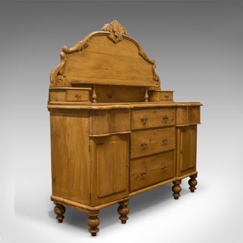 fig 1. Large Antique Pine Sideboard, French, Late 19th Century, Buffet, Circa 1900