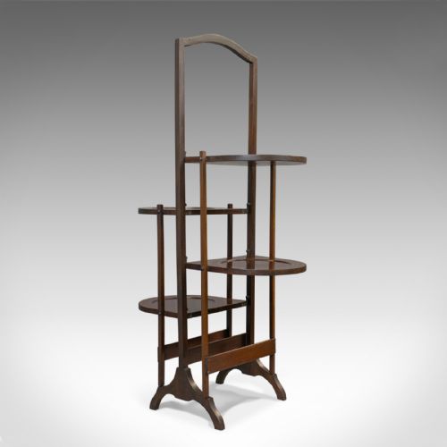 Antique Cake Stand, Folding Table, English, Walnut, Edwardian, Circa 1910