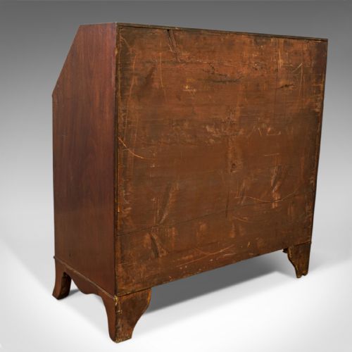 fig 2. Antique Bureau, English, Georgian, Mahogany, Late 18th Century, Circa 1790