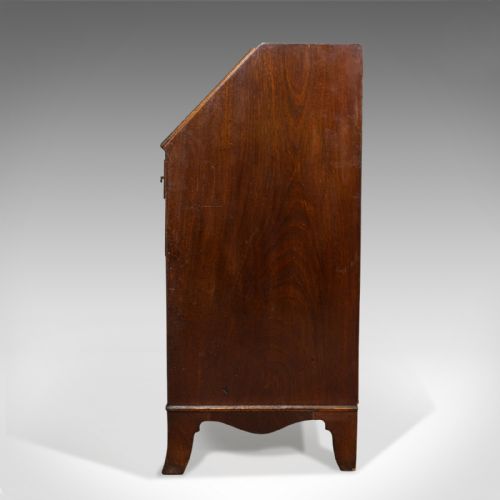 fig 3. Antique Bureau, English, Georgian, Mahogany, Late 18th Century, Circa 1790