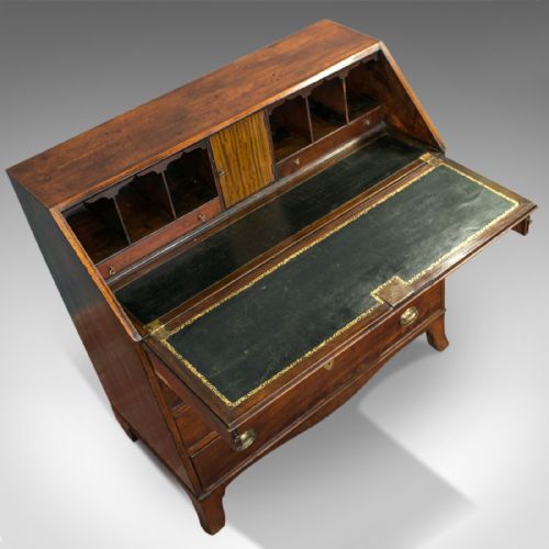 fig 4. Antique Bureau, English, Georgian, Mahogany, Late 18th Century, Circa 1790