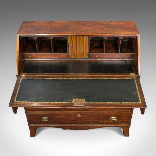 fig 5. Antique Bureau, English, Georgian, Mahogany, Late 18th Century, Circa 1790