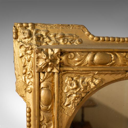 fig 3. Antique, Overmantel Mirror, Italian, Classical, Gilt Gesso, Wall, Circa 1850