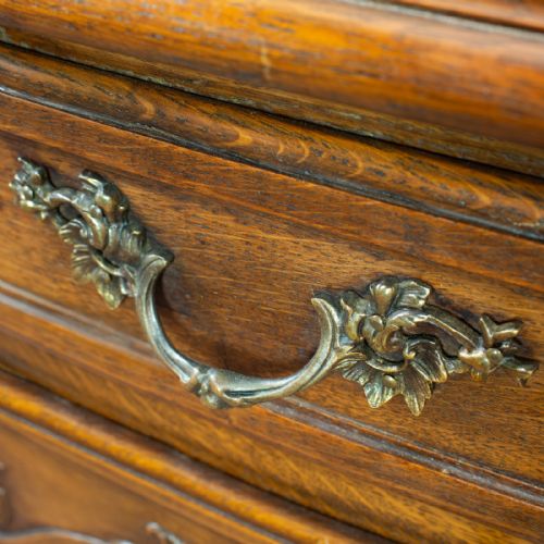 fig 2. Large Antique Sideboard, French, Bow Front, Oak, Buffet Cabinet, Circa 1900