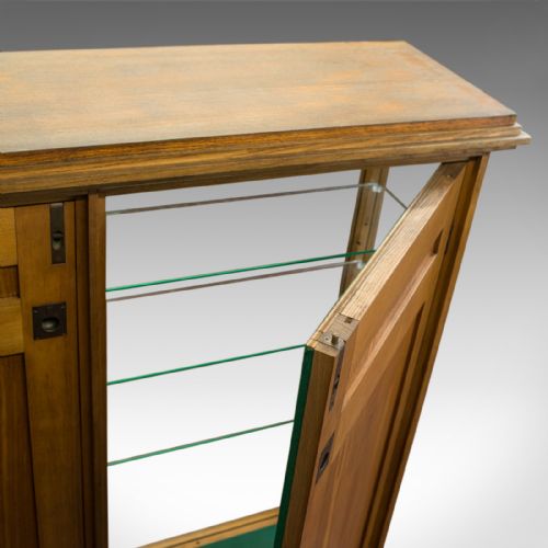 fig 5. Antique Shop Display Cabinet, English, Victorian, Ash, Fitting, Circa 1900
