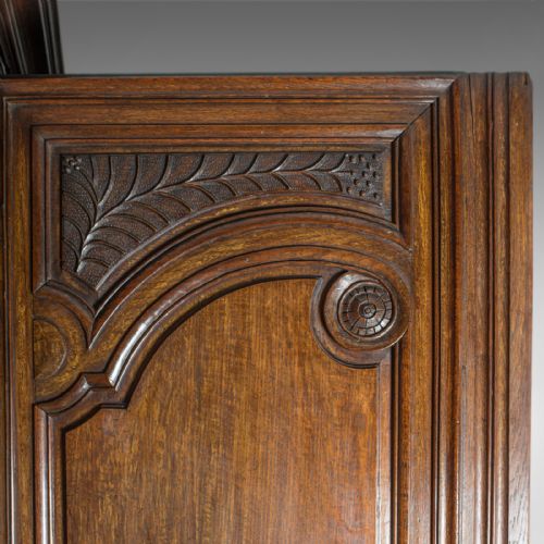 fig 3. Antique Continental Armoire, French, Oak, Wardrobe, Mid 19th Century, Circa 1850