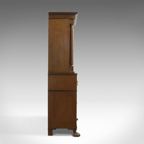 fig 3. Antique Secretaire Bookcase, Scottish, Mahogany, Cabinet, Victorian, Circa 1880