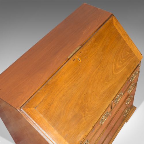 fig 4. Antique Bureau, Mahogany, English, Georgian, Circa 1780