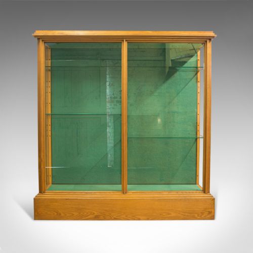 fig 1. Antique Shop Display Cabinet, English, Victorian Fitting, Ash, Fitting, c.1900