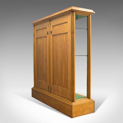 fig 3. Antique Shop Display Cabinet, English, Victorian Fitting, Ash, Fitting, c.1900