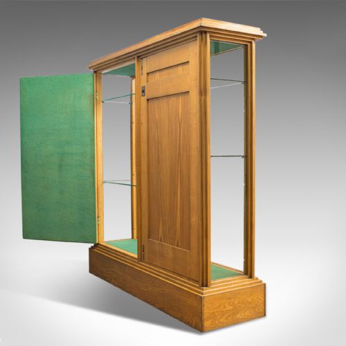 fig 4. Antique Shop Display Cabinet, English, Victorian Fitting, Ash, Fitting, c.1900
