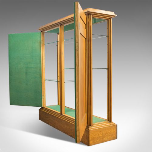 fig 5. Antique Shop Display Cabinet, English, Victorian Fitting, Ash, Fitting, c.1900