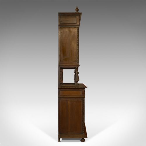 ANTIQUE CARVED BRETON BUFFET CABINET FRENCH OAK CIRCA 1880 - ADDITIONAL PHOTO 2