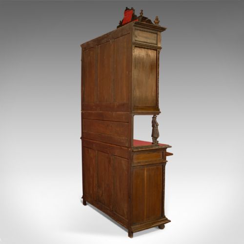 ANTIQUE CARVED BRETON BUFFET CABINET FRENCH OAK CIRCA 1880 - ADDITIONAL PHOTO 3