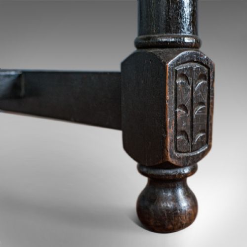 fig 3. Antique Elbow Chair, Victorian, Oak, Leather, Carver, Armchair, Circa 1870