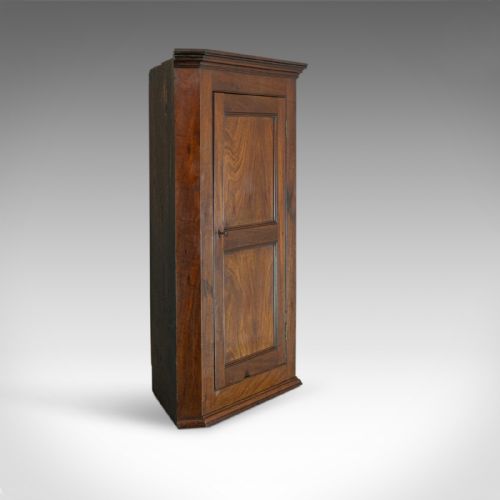 fig 2. Antique Corner Cabinet, English, Georgian, Mahogany, Cupboard, Circa 1800
