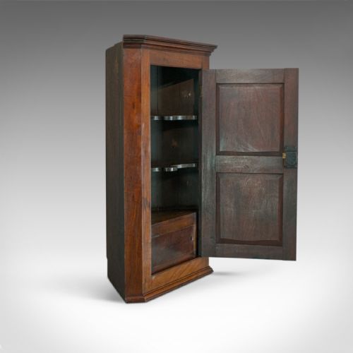 fig 1. Antique Corner Cabinet, English, Georgian, Mahogany, Cupboard, Circa 1800