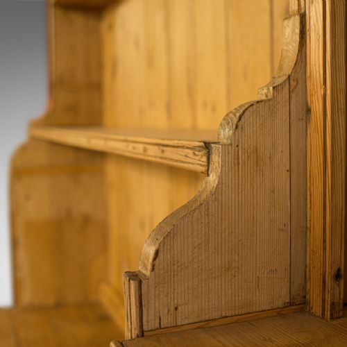 fig 4. Very Large, Antique Dresser, Victorian, Pine, Kitchen Cabinet, Bookcase, c.1850